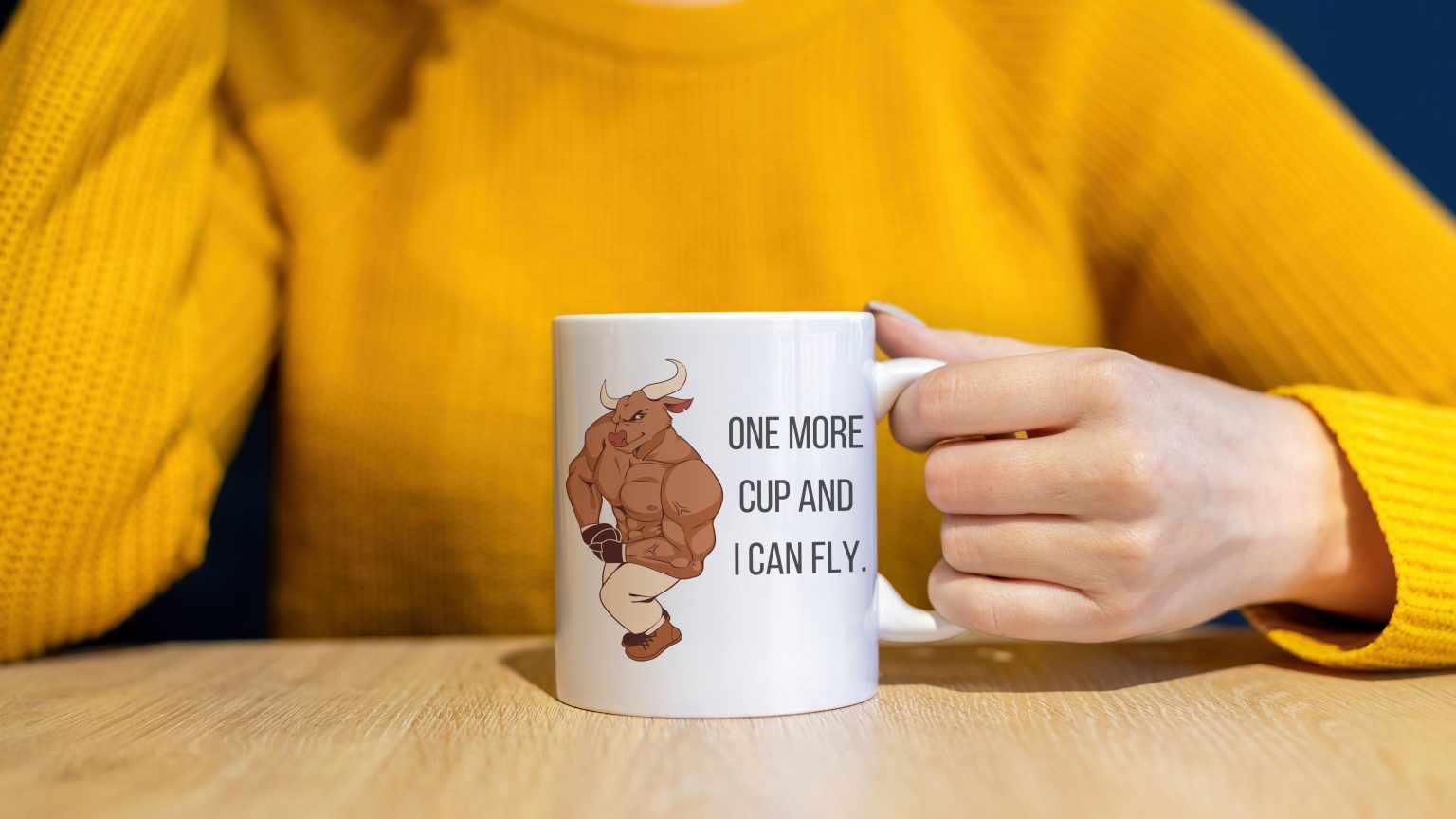Tasse "One more cup and I can fly."